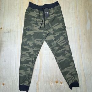NEW Under Armour Sportstyle Elite Printed Joggers Green Camo MD 1379663-390